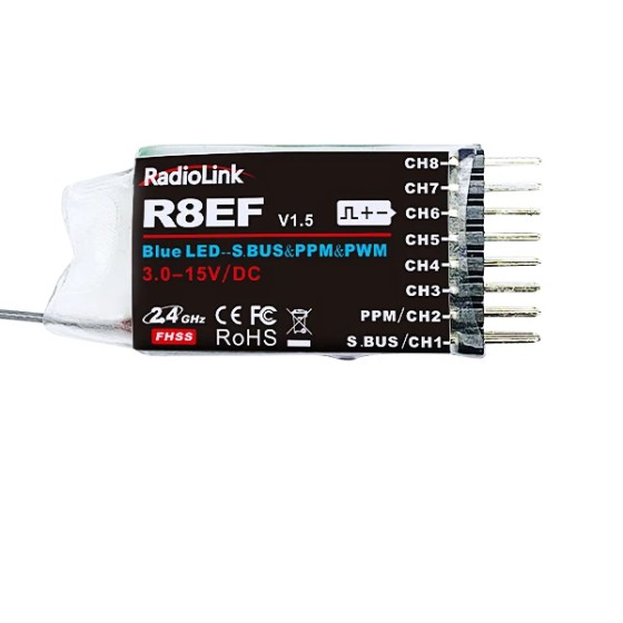 RadioLink T8FB 2.4GHz 8CH RC Transmitter Radio R8EF Receiver Controller Receptor RC Helicopter Quadcopter Planes Fixed Wing DIY